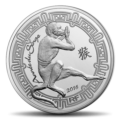 2016 €10 Silver Proof - Year of the MONKEY - Click Image to Close